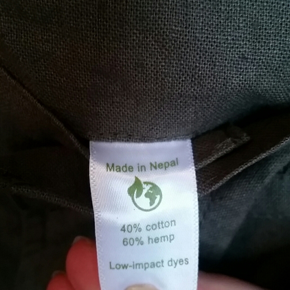 Men's hemp Soul flower army green shorts NWT - Picture 4 of 4